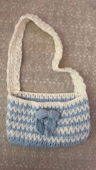 Mavi və Ağ rənglərdə Mesh Bag