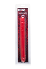 Двусторонний фаллоимитатор Black and Red красный 31 см