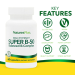 NaturesPlus, Super B-50, 60 капсул