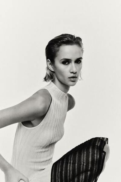 КОМБИНИРОВАННОЕ ТРИКОТАЖНОЕ ПЛАТЬЕ — ZARA