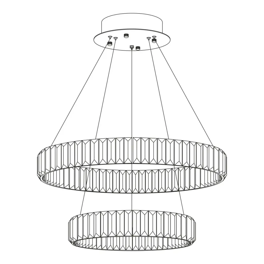 Citilux Чезаре CL338261 LED Люстра хрустальная с пультом Хром