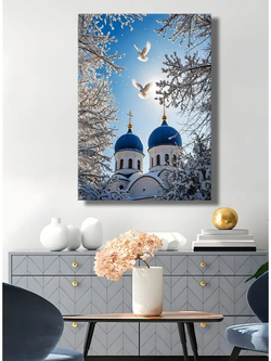 Картина "Небесные голуби", интерьерная 30х40см 1шт.