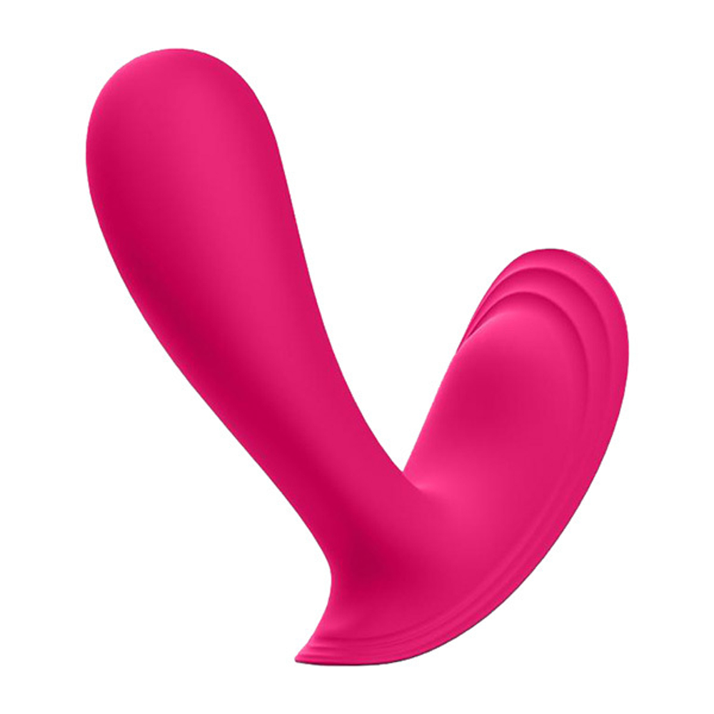 Розовый вибромассажер 11см для ношения Satisfyer Top Secret