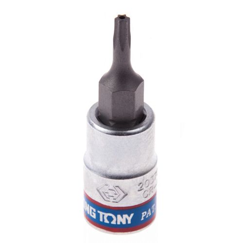 KING TONY (203715) Насадка (бита) торцевая 1/4", L = 37 мм, TORX с отверстием, T15