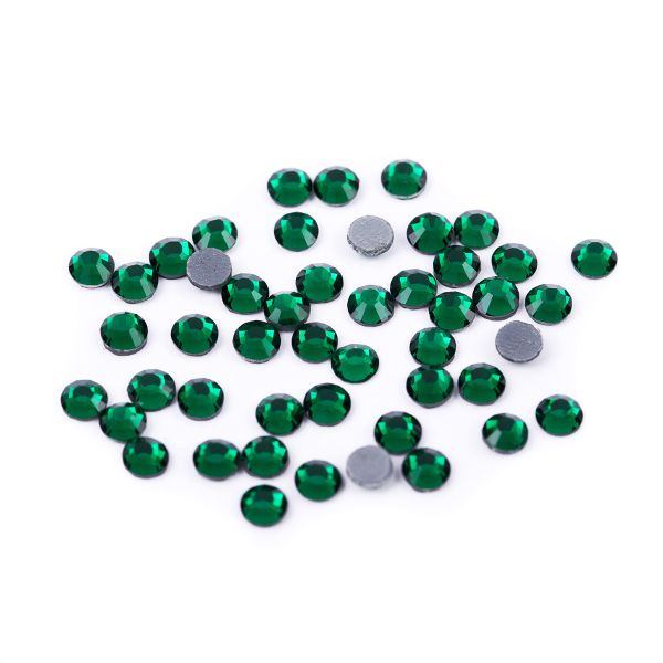 Стразы клеевые стекло 3.9 мм, 5х48 шт, SS16 №10 изумрудный (Emerald), Zlatka ZRTG-1648
