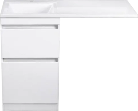 Тумба напольная "Даллас 110", Люкс белая, PLUS