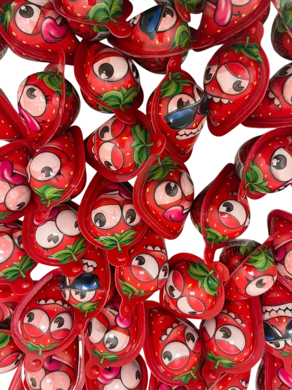Жевательный мармелад клубника с кислой начинкой