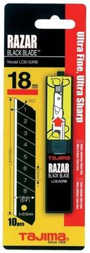 Лезвия обламывающиеся TAJIMA Razar Black, 18мм 10шт. LB50RBC/K1
