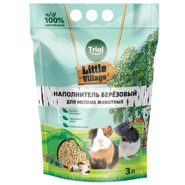 Наполнитель Little Village берёзовый д/грыз 3л