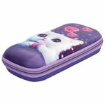 Пенал ЮНЛАНДИЯ, 1 отделение, 1 откидная планка, карман, EVA покрытие soft-touch, 22х10х5 см, "Cute cat", 273184