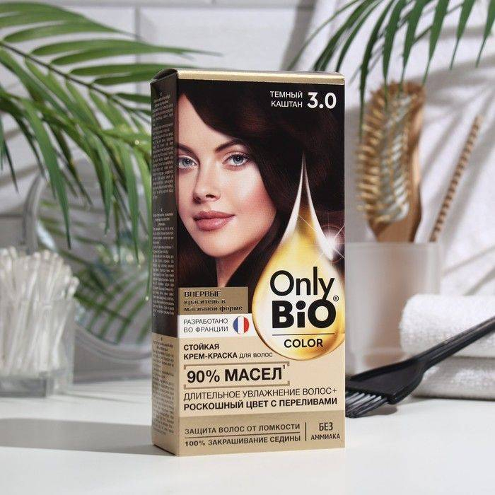 Only Bio COLOR к/краска д/в 3,0 Темный каштан 115мл *15