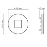 Накладка 1-я для розеток RJ45, TV, SAT, HDMI,  матовый серый,  серия D16