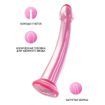 Розовый нереалистичный фаллоимитатор 20см ToyFa Jelly Dildo L 882027-3