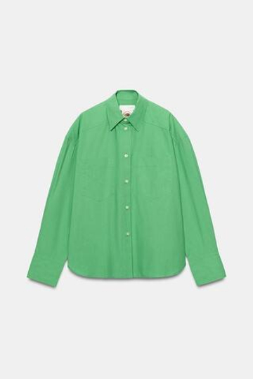 ZARA - FRUIT OF THE LOOM™ РУБАШКА С КАРМАНАМИ, ЯБЛОЧНО-ЗЕЛЕНЫЙ