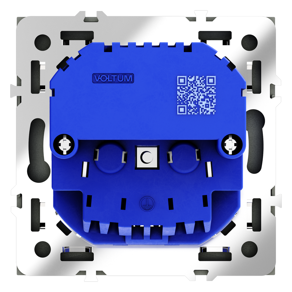 Розетка встраиваемая VOLTUM S70 с заземлением и защитными шторками, с USB, A+A, (графит) VLS040407