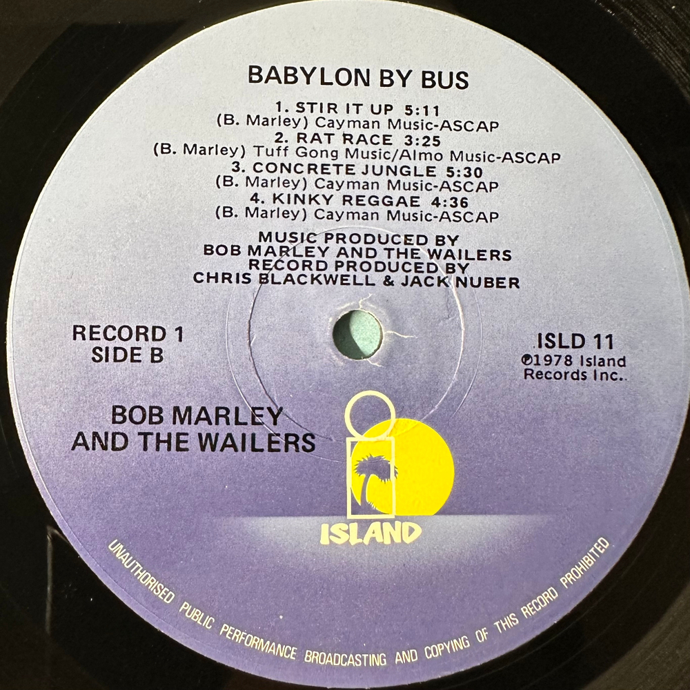 Bob Marley & The Wailers ‎– Babylon By Bus 2LP (США 1978г.)