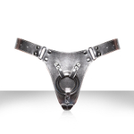Серебристые страпон-трусики Fusion Strap On Harness для крепления фаллоимитаторов (Цвет: серебро)
