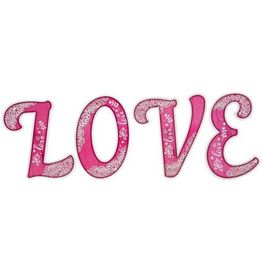 Буквы для фото "LOVE" (цвет розовый)
