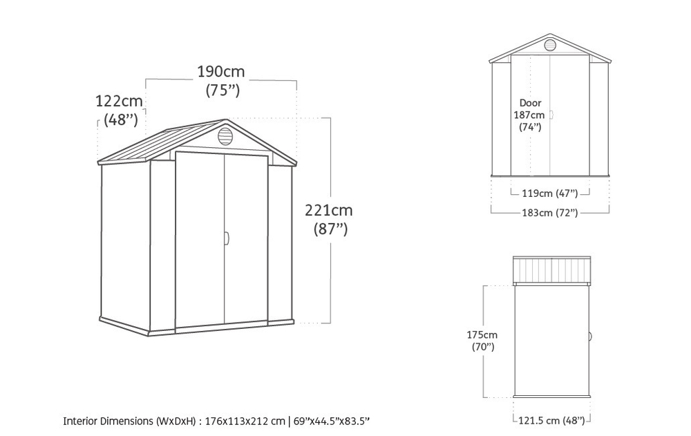 Пластиковый сарай Keter Darwin 6x4 brown