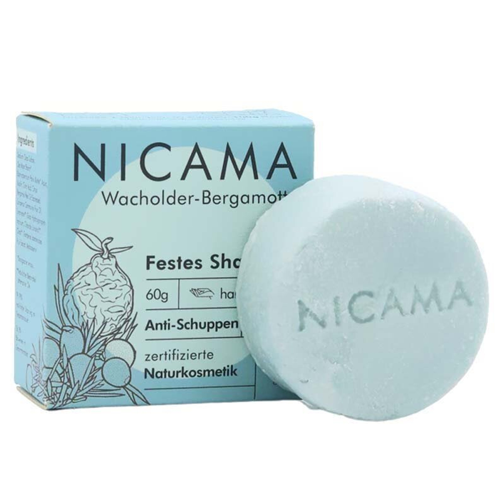 Твердый шампунь Можжевельник-Бергамот (Против перхоти) NICAMA, 60 гр