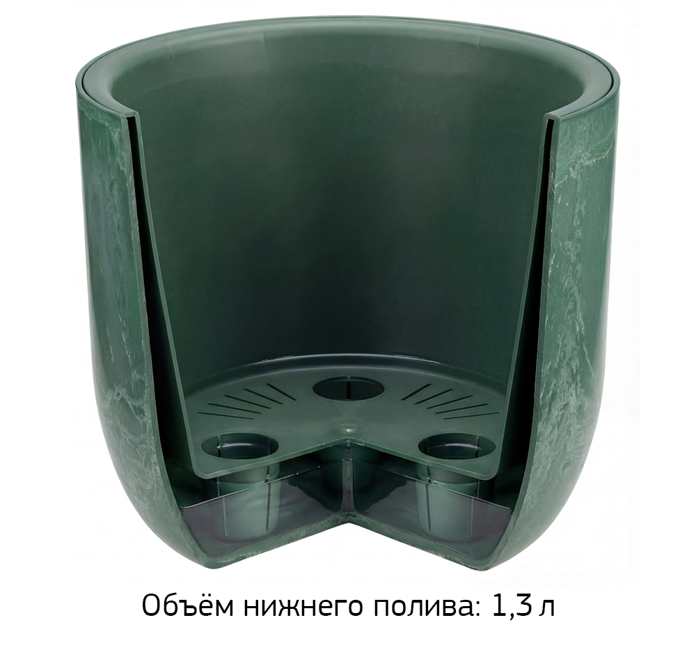 Кашпо МИКРИТ D=220см 3,7 л со вставкой 22*22*20 см М3266