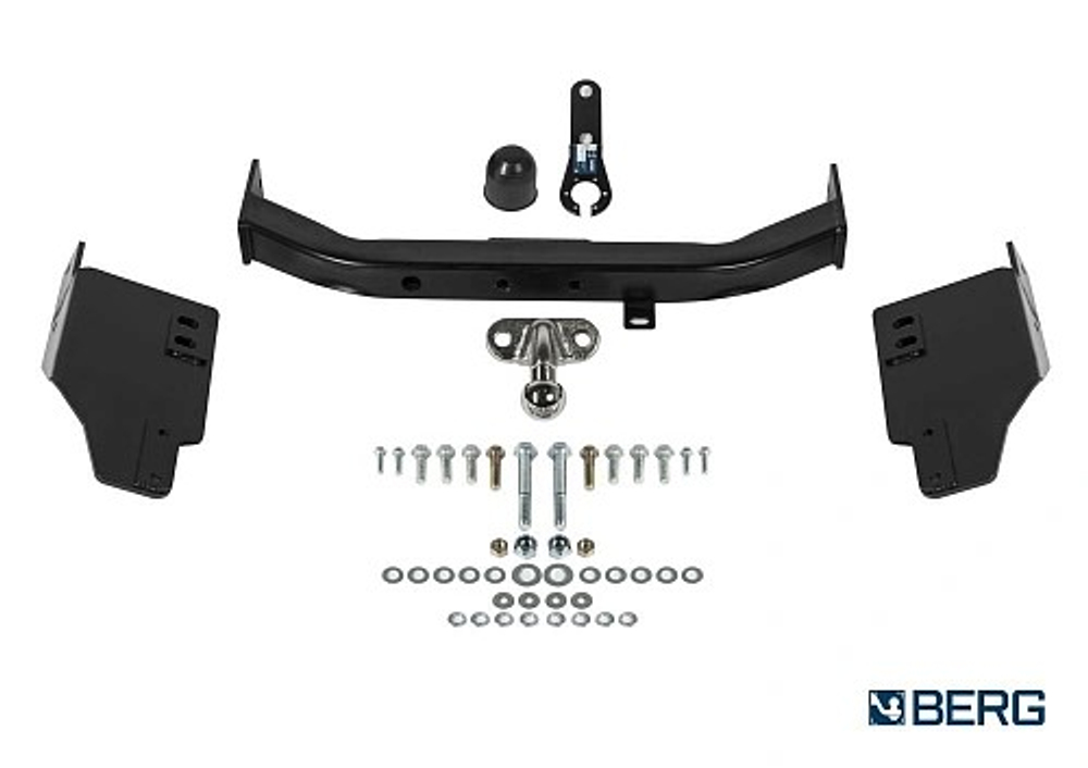 ТСУ для Toyota Land Cruiser Prado 150 рест. (Black Onyx) 2020-н.в., с нерж. накладкой, шар F, 1500/75 кг  F.5714.005