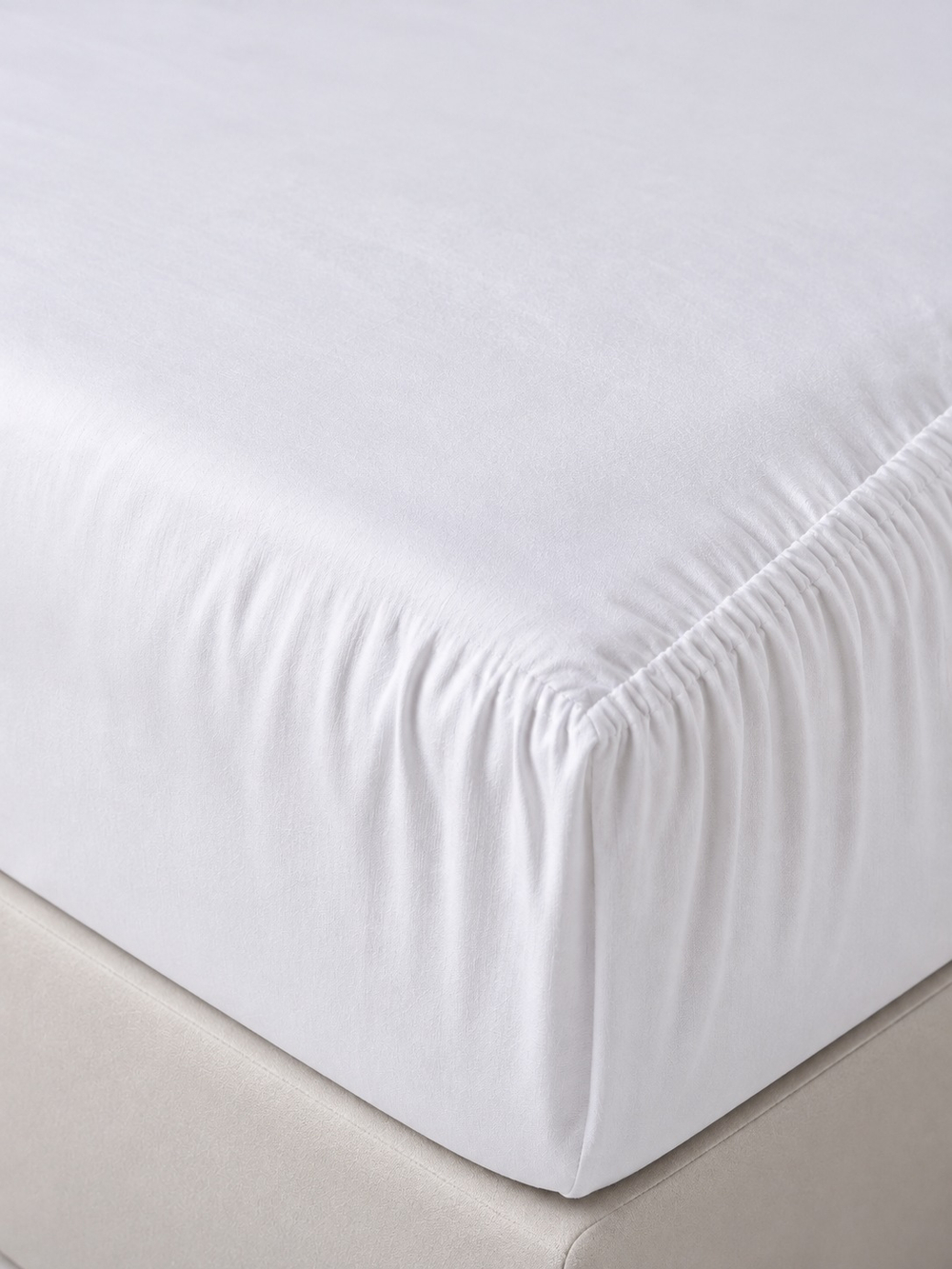 Простыня на резинке Majoli 180×200 + 2 наволочки 50×70, белый