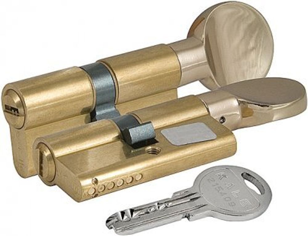 Цилиндровый механизм Kale Kilit 164 SM/80 (35+10+35) ключ/вертушка (5 ключей) (латунь)  Арт.14721