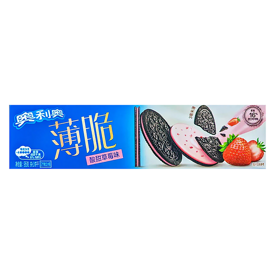 Печенье OREO Thin Crisp Sweet and Sour Strawberry со вкусом кисло-сладкой клубники, 95 г (Китай)