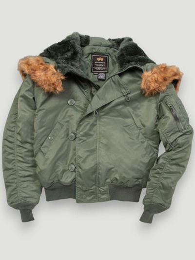 Куртка Мужская Alpha N-2B Flight Jacket (оливковая -S.green)