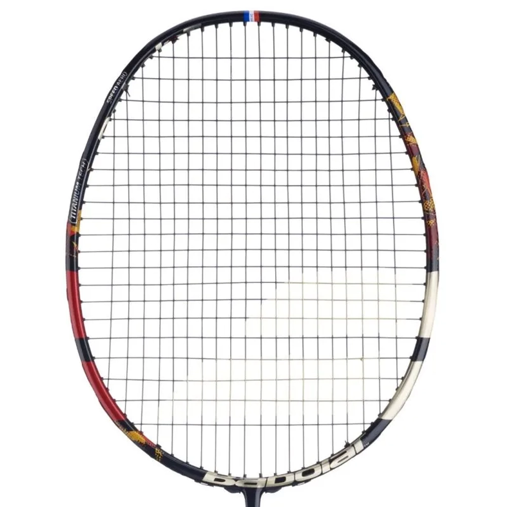 Ракетка для бадминтона Babolat X-Feel Fury Strung - dark red/black/gold