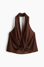 Топ с перекрутом и бретелью через шею - H&M