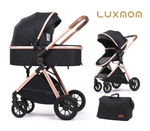 Коляска-трансформер 2в1 Luxmom V2 (V8+C), коричневый цвет