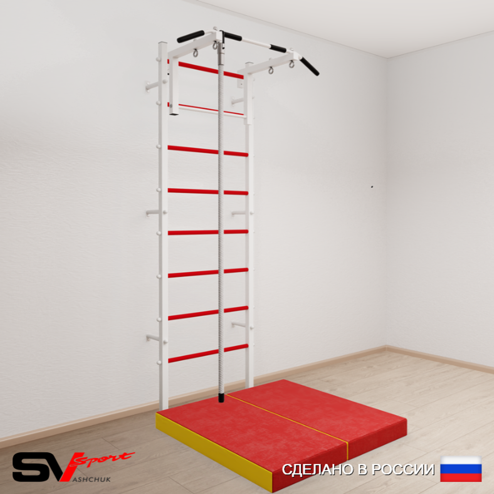Шведская стенка Sv Sport 5094 (Турник стандарт/Канат/Мат 1м)