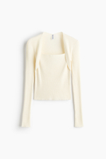Топ в резинку с эффектом болеро - H&M