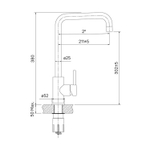 Смеситель для кухни 35к IDDIS K05STL0i05 Китчен Лайн (Kitchen Line) нерж. сталь, высокий пов излив