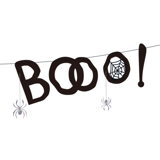 Гирлянда бумажная (фигурная форма) "BOOO!", 120см