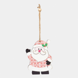 Подвеска на елку или подарок WOODEN CLAUS