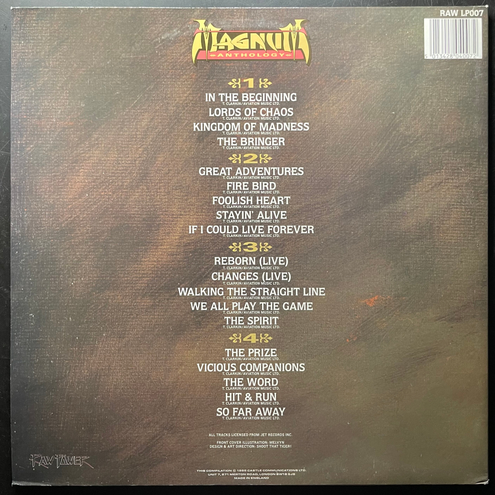 Magnum ‎– Anthology 2LP (Англия 1986г.)