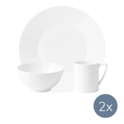 Wedgwood Jasper Conran Белый набор для завтрака на 2 персоны 50191309559 + 50191309575 + 50191309541