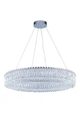 Люстра подвесная светодиодная NewRgy E79-ф800*H130 CHROME, 160 Вт, хромированная