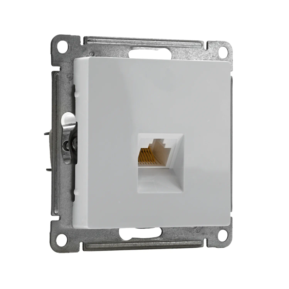 ATLASDESIGN РОЗЕТКА компьютерная RJ45 кат. 5e, механизм, БЕЛЫЙ