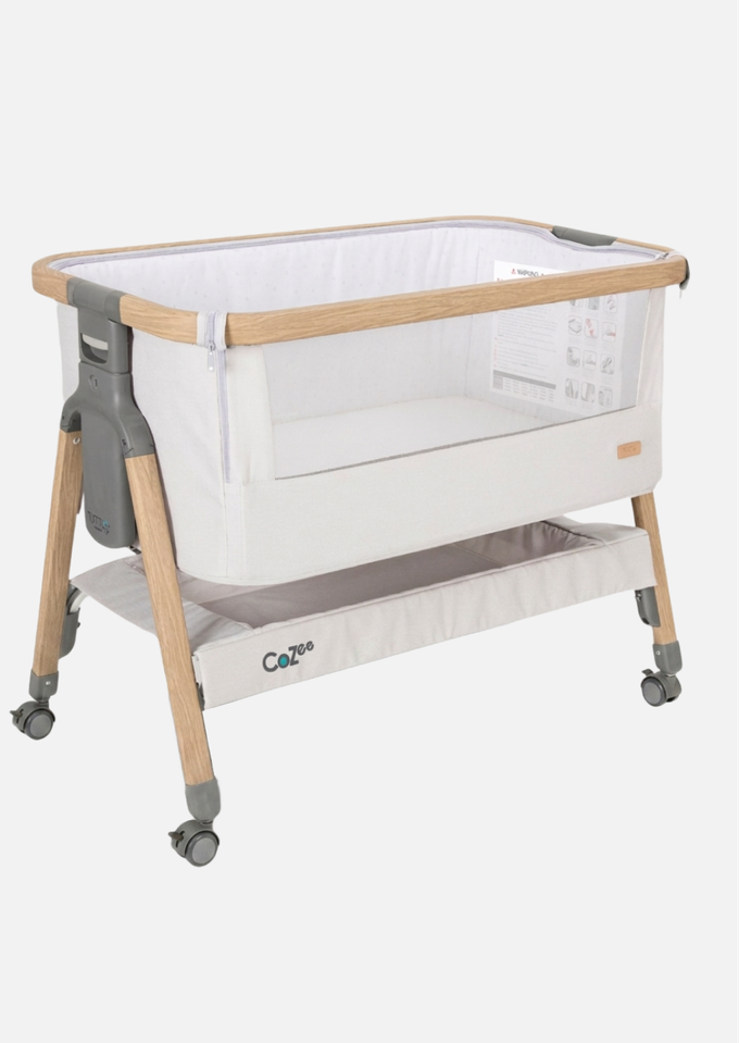 Tutti Bambini Колыбель CoZee Oak and Silver с колесами