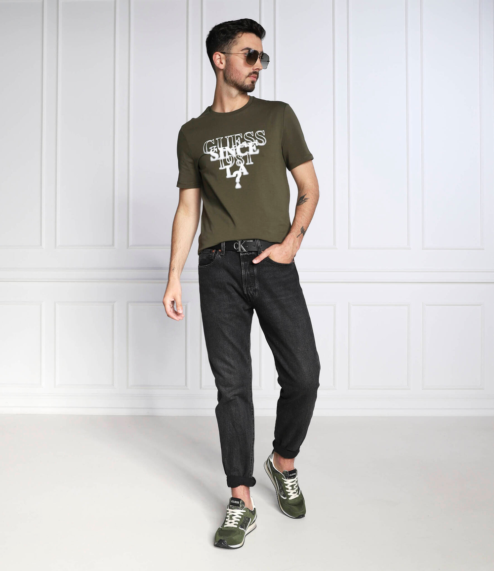 футболка blurry GUESS - зеленый(M2YI44 J1311)