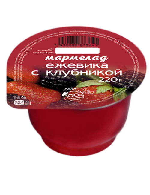 Мармелад Ежевика 220 гр / пластик