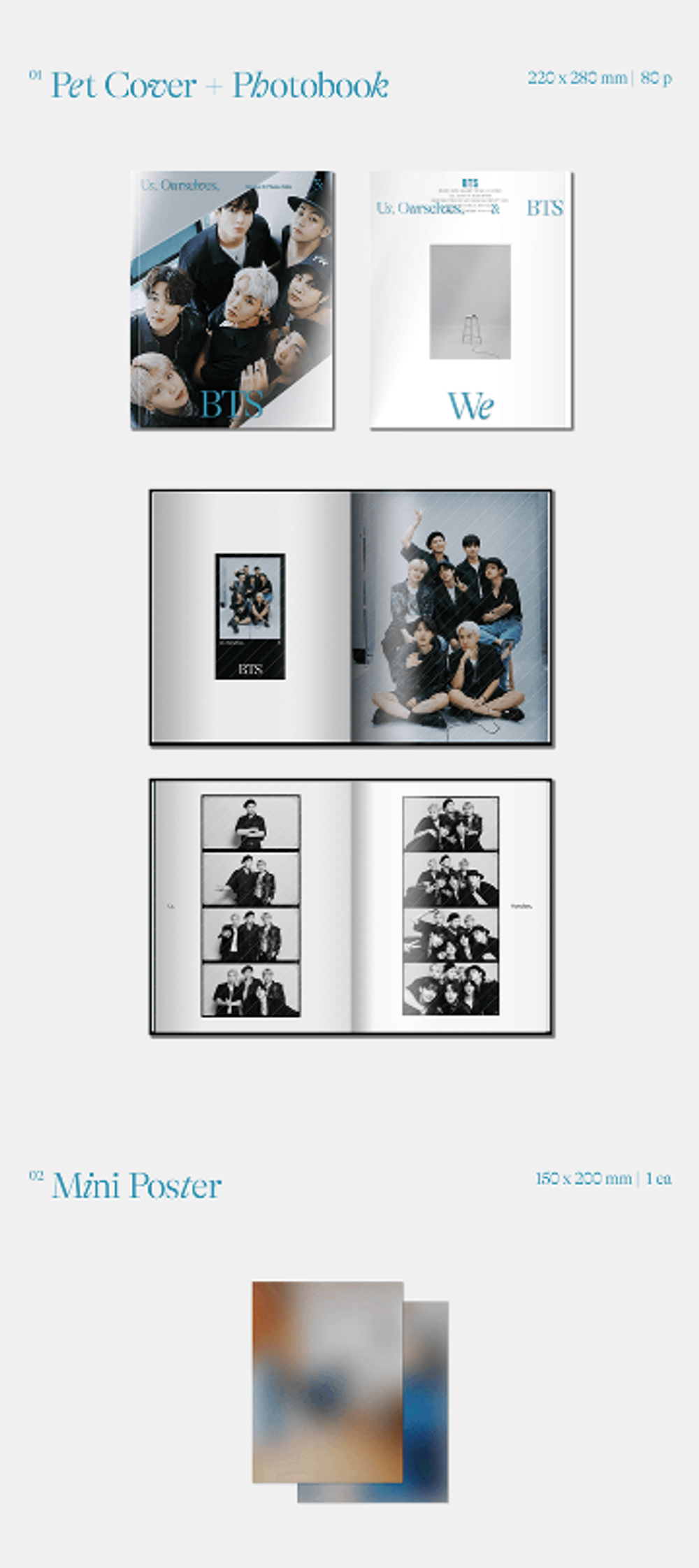 Фотофолио Special 8 Photo-Folio Us, Ourselves, and BTS 'WE' SET + календарь