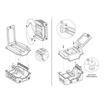 Щит накладной 24 модуля (2х12) прозрачная дверца IP65 Schrack Technik BK080203--