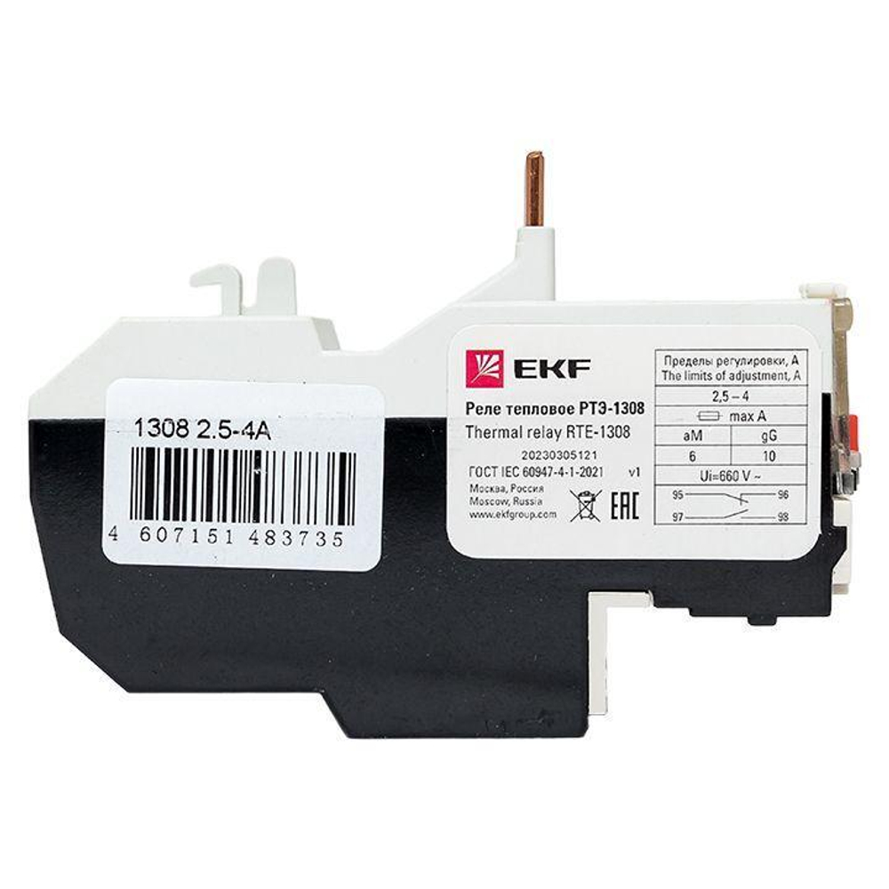 Реле тепл. РТЭ 1308 2.5-4А EKF rel-1308-2.5-4