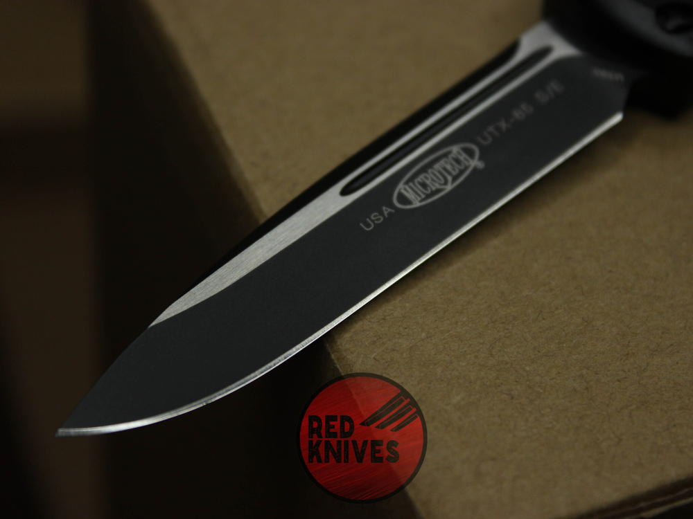 Нож Microtech UTX-85 A+++ Standard S/E - черная рукоять, стандартный черный клинок
