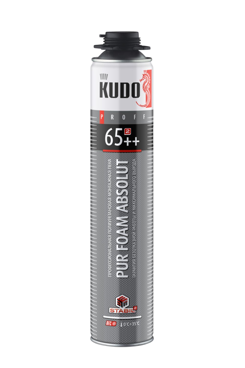 Пена монтажная "KUDO PROFF 65+", летняя, 1000мл/930г